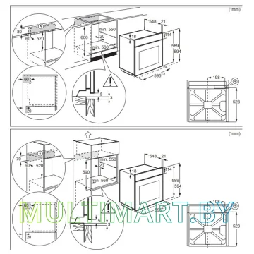 Электрический духовой шкаф AEG BEB351111B картинка 5